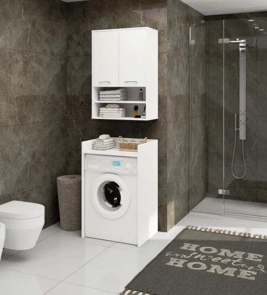 Ak furniture Závěsná koupelnová skříňka Fin W64 2D 64 cm bílá