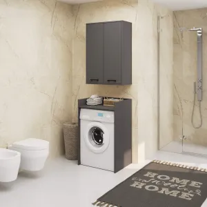 Ak furniture Závěsná koupelnová skříňka Fin W64 64 cm grafit