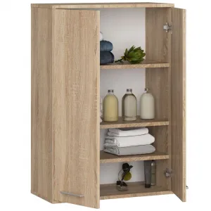 Ak furniture Závěsná koupelnová skříňka Fin W64 64 cm dub sonoma