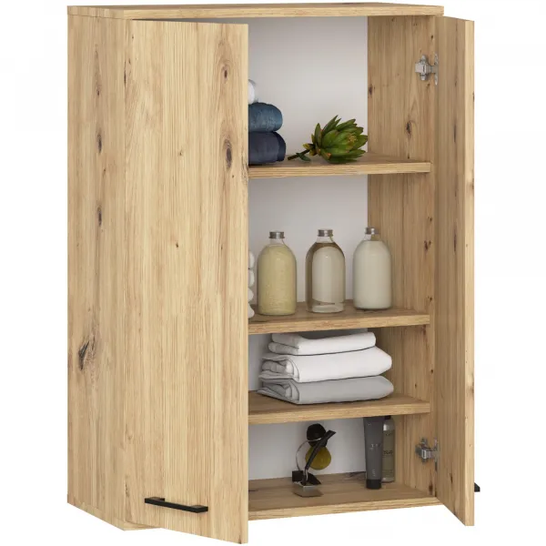 Ak furniture Závěsná koupelnová skříňka Fin W64 64 cm dub artisan