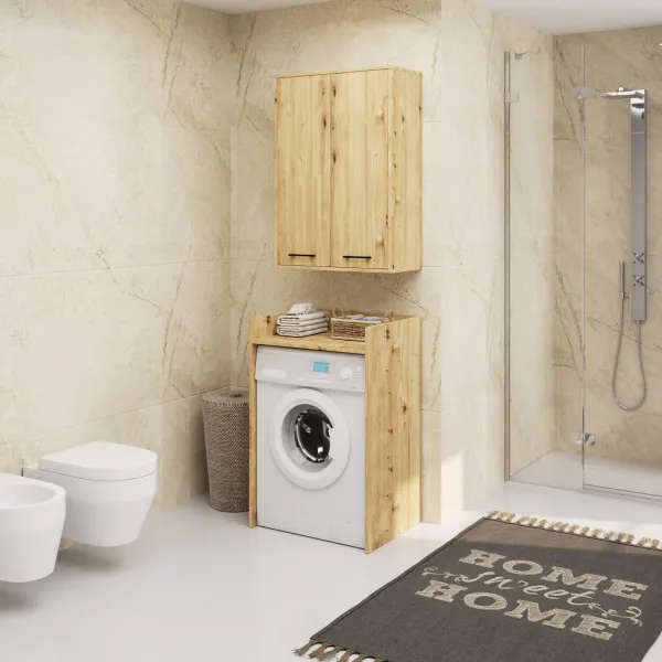 Ak furniture Závěsná koupelnová skříňka Fin W64 64 cm dub artisan
