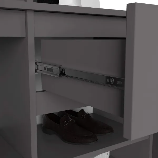 Ak furniture Předsíňová stěna Entro grafitová