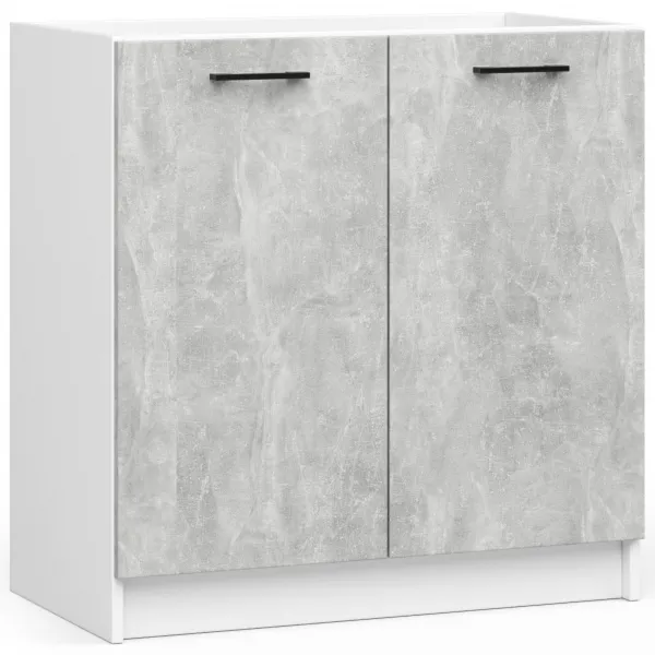 Ak furniture Kuchyňská linka Olivie 2,4 m prosklená beton