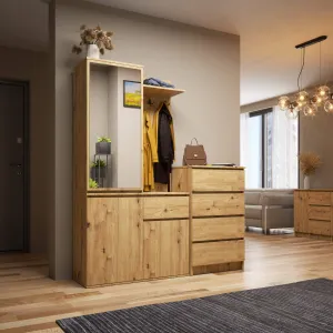 Ak furniture Předsíňová stěna Entro dub artisan