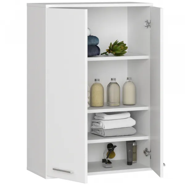Ak furniture Závěsná koupelnová skříňka Fin W64 64 cm bílá