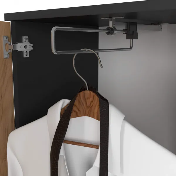 Ak furniture Předsíňová stěna Entro černá/dub craft