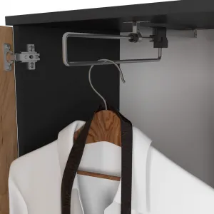Ak furniture Předsíňová stěna Entro černá/dub craft