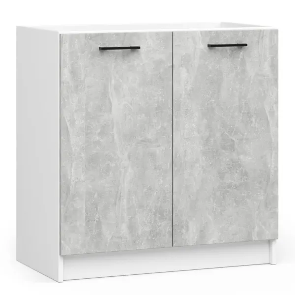 Ak furniture Kuchyňská linka Olivie 1,8 m prosklená beton