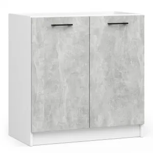 Ak furniture Kuchyňská linka Olivie 1,8 m prosklená beton