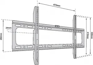 TB TOUCH TB TV wall mount TB-750 up to 65", 40kg max VESA 600x400