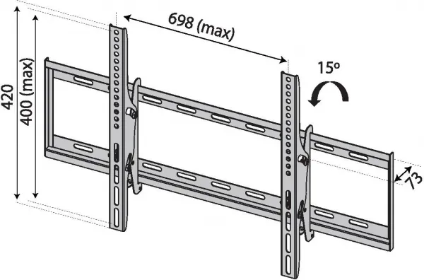TB TOUCH TB TV wall mount TB-751 up to 80", 35kg max VESA 600x400