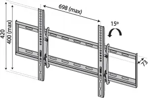 TB TOUCH TB TV wall mount TB-751 up to 80", 35kg max VESA 600x400