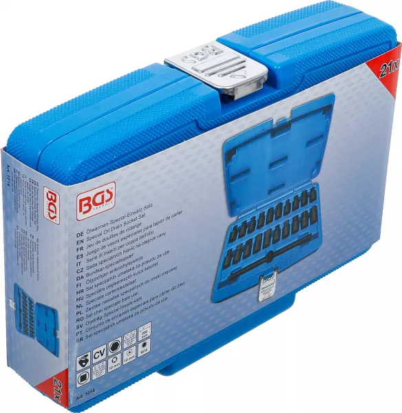BGS Technics BGS 1014 – sada špeciálnych nástavcov na olejové vane (21-dielna)