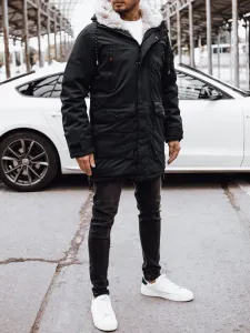 Zimná pánska parka čierna