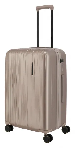 Stredný škrupinový kufor na kolieskach Travelite BARBARA Novelty M Satin Nude