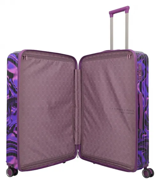 Veľký škrupinový kufor Travelite Lascana Edition L Purple Swirl