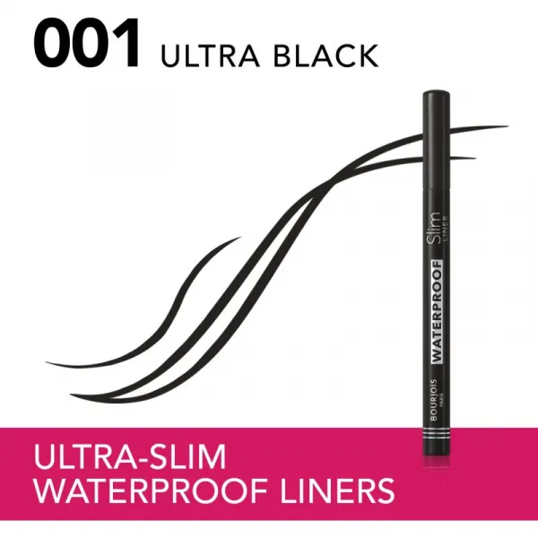 Bourjois Ultra Slim Waterproof Liner vodeodolná ceruzka na oči odtieň Ultra Black 1 ml