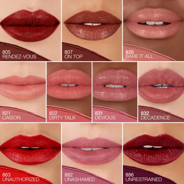 NARS Explicit Lipstick saténový rúž odtieň DECADENCE 3.8 g