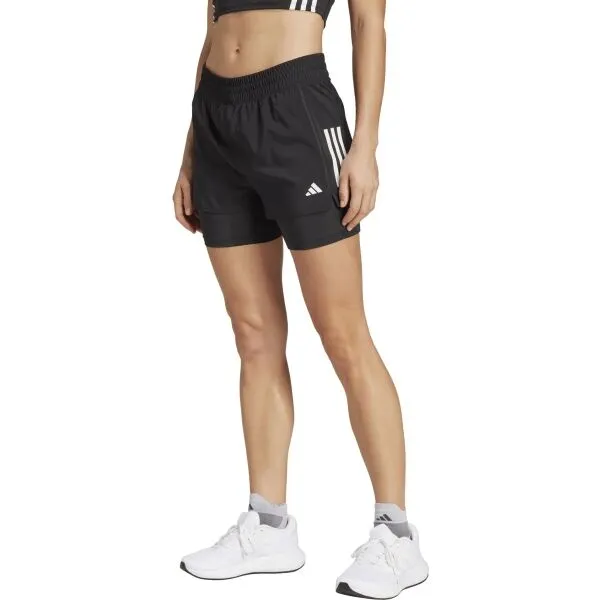adidas OWN THE RUN B S 2IN1 W Dámske športové šortky, čierna, veľkosť