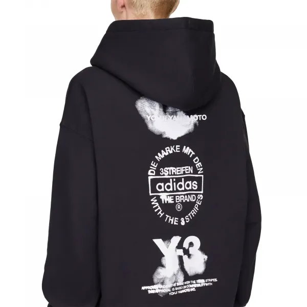 adidas Y-3 Graphic Hoodie "Black" (JX4748)