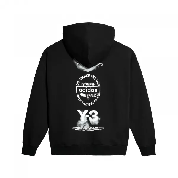 adidas Y-3 Graphic Hoodie "Black" (JX4748)