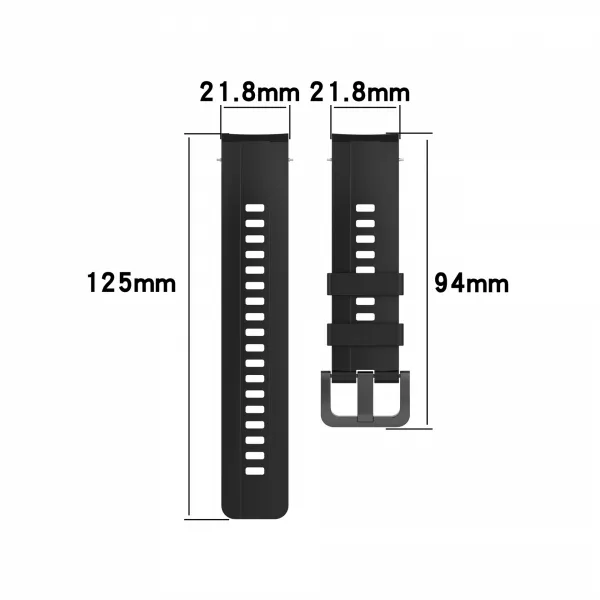 BStrap Silicone remienok na Honor Watch GS Pro, black (SHO002C01)