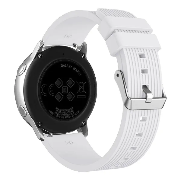 BStrap Silicone Line (Small) remienok na Garmin Vivoactive 5, white