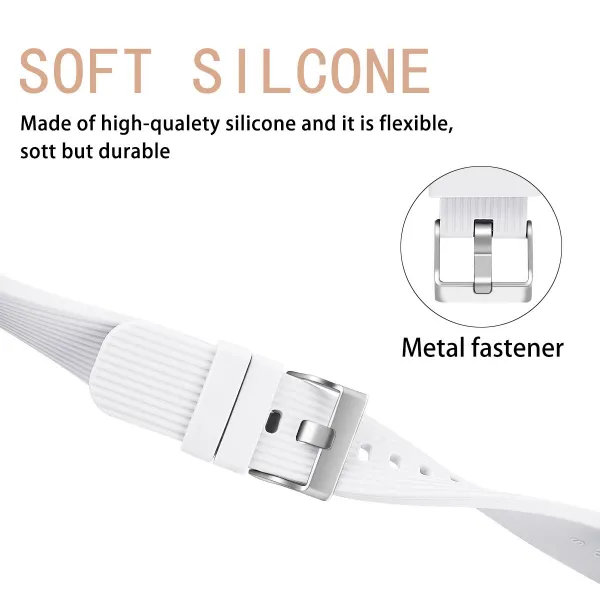 BStrap Silicone Line (Small) remienok na Garmin Vivoactive 5, white