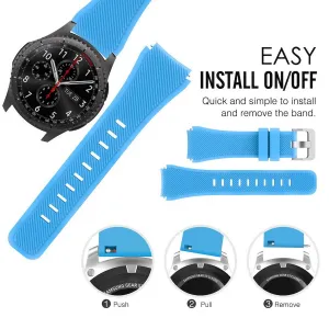 BStrap Silicone Sport remienok na Samsung Gear S3, white (SSG006C22)