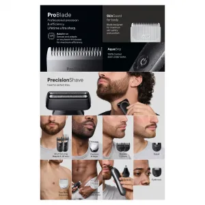 BRAUN Súprava pre starostlivosť o telo All-in-One Series 7, AIO7560, sivá