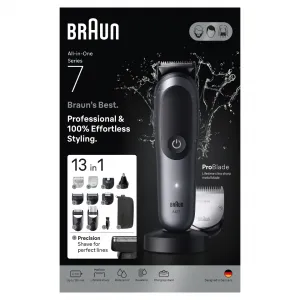 BRAUN Súprava pre starostlivosť o telo All-in-One Series 7, AIO7560, sivá