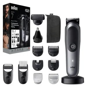 BRAUN Súprava pre starostlivosť o telo All-in-One Series 7, AIO7560, sivá