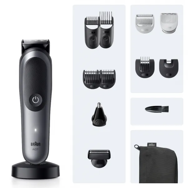 BRAUN Súprava pre starostlivosť o telo All-in-One Series 7, AIO7560, sivá