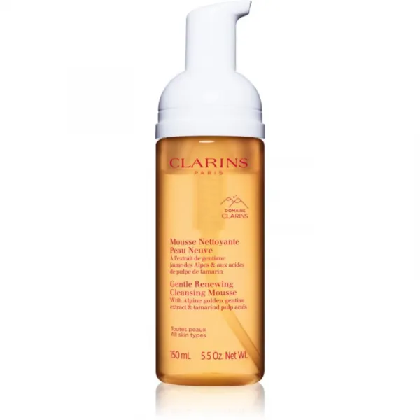 Clarins Cleansing Gentle Renewing Cleansing Mousse jemná čistiaca pena pre všetky typy pleti 150 ml