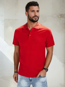 Pánske tričko s golierom DStreet Red