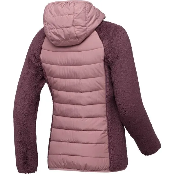 Columbia POWDER LITE II SHERPA HYBRID JACKET Dámska bunda, vínová, veľkosť