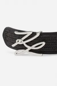 Opasok Karl Lagerfeld K/Autograph Raffia H5 Belt Black