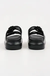 Šľapky Karl Lagerfeld Kapri Slide Sparkle 2-Strap Black Mesh Text W/Silver