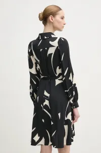 Šaty Dkny L/S Camp Shirt Dress Blk/Eggshell