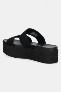 Calvin Klein FLATFORM SANDAL WEBBINGIN Dámske sandále, čierna, veľkosť