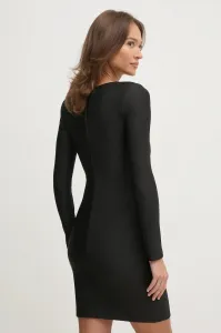 Šaty Dkny L/S Twist Front Plea Black