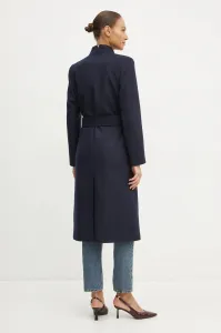 Kabát Karl Lagerfeld Pinstripe Tailored Coat Navy