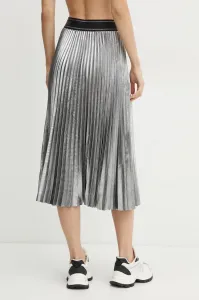 Sukňa Karl Lagerfeld Foil Pleated Skirt Gunmetal