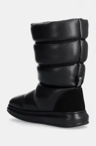 Snehule Karl Lagerfeld Kapri Kosi Padded Zip Boot Black Pu Mono