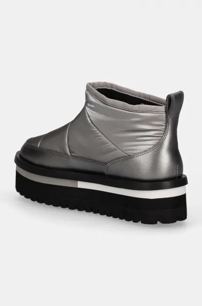 Snehule Tommy Jeans TJW NYLON FLATFORM BOOT WL šedá farba, EN0EN02689