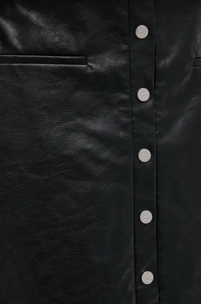 Sukňa Dkny Vegan Leather Skirt Black