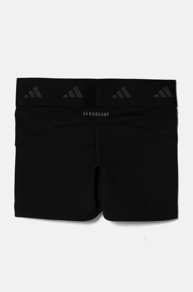 Detské krátke nohavice adidas JG TF SH LEG čierna farba, s potlačou, JF3747