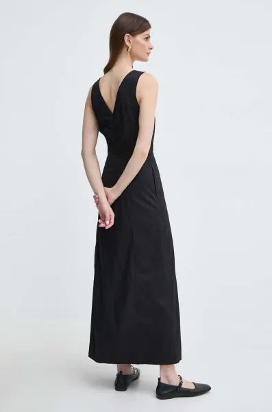 Šaty Karl Lagerfeld Cotton Day Dress Black