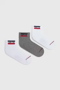 Levi's&reg; MID CUT SPORTWEAR LOGO 6P Unisex ponožky, biela, veľkosť