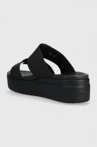 Šľapky Crocs Brooklyn Low Wedge Sandal dámske, čierna farba, na platforme, 208728